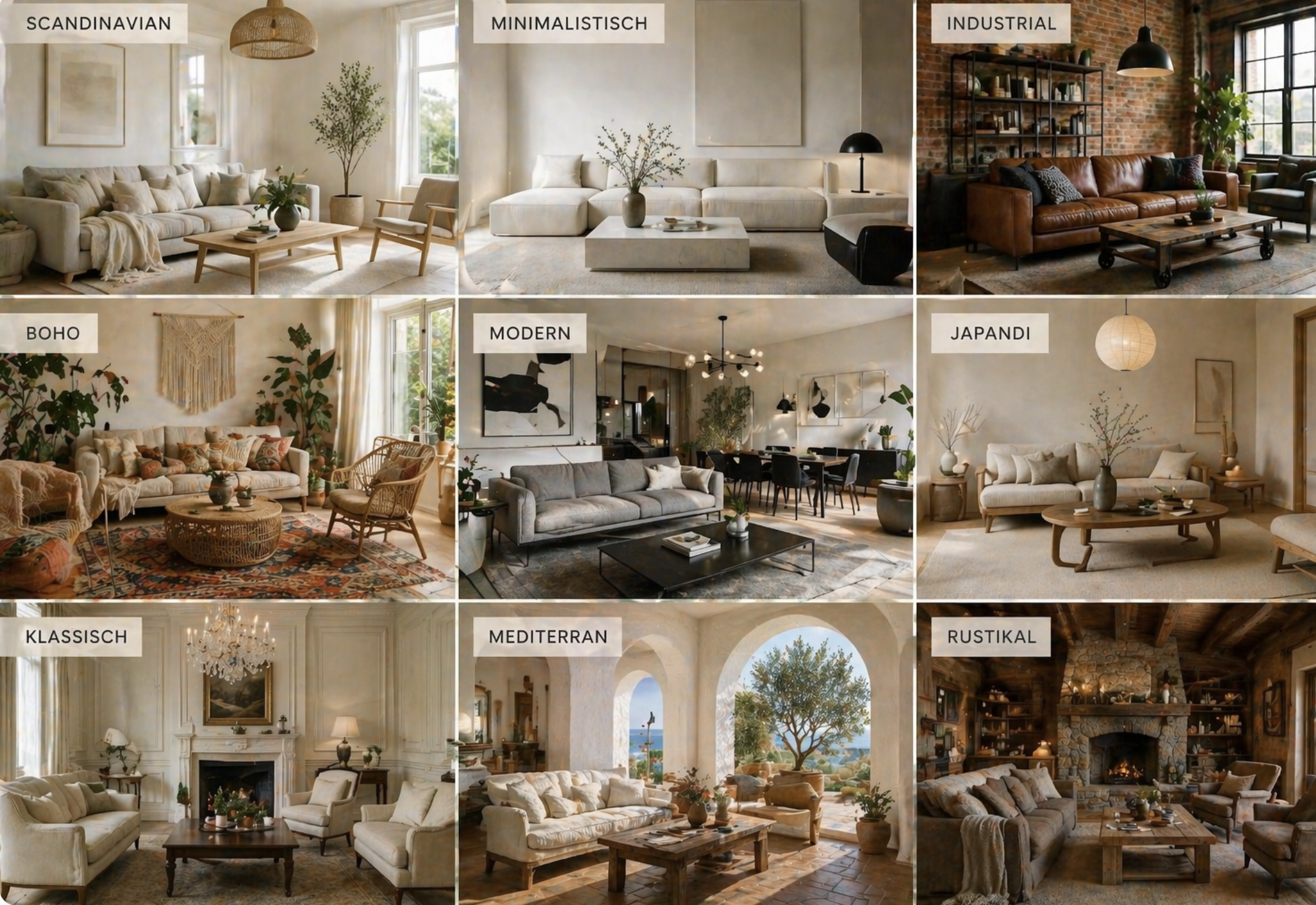 Einrichtungsstile Namen: Die komplette Liste beliebter Wohnstile (2026 Guide)
